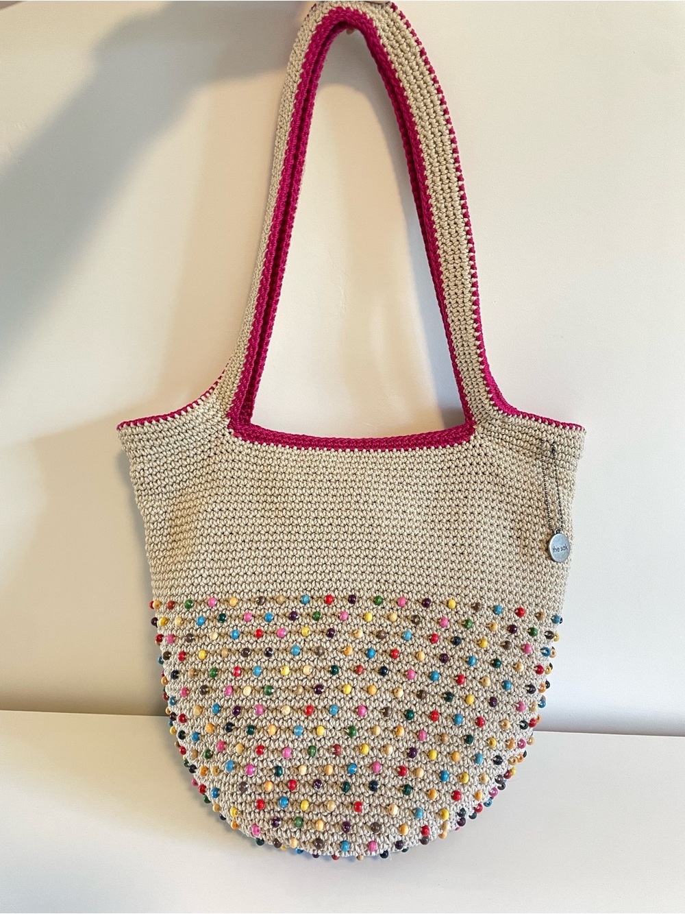 The Sak Multi-colored Beaded Crochet Tote